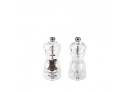 Nancy Duo Peper en Zoutmolen van 12 cm Transparant Acryl Zirlion - Peugeot