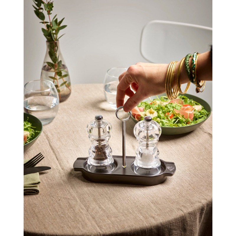 Nancy Duo Peper en Zoutmolen van 12 cm Transparant Acryl Zirlion - Peugeot