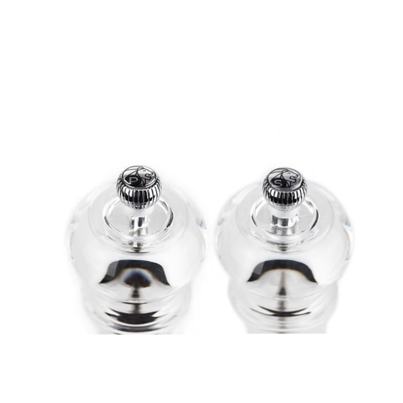 Nancy Duo Peper en Zoutmolen van 12 cm Transparant Acryl Zirlion - Peugeot