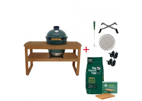 Starterspack Eucalyptus Table Barbecue Kamado Large 9 dlg - Big Green Egg