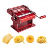 Atlas + Design Handmatige Italiaanse Pastamachine Mat Rood Chrome