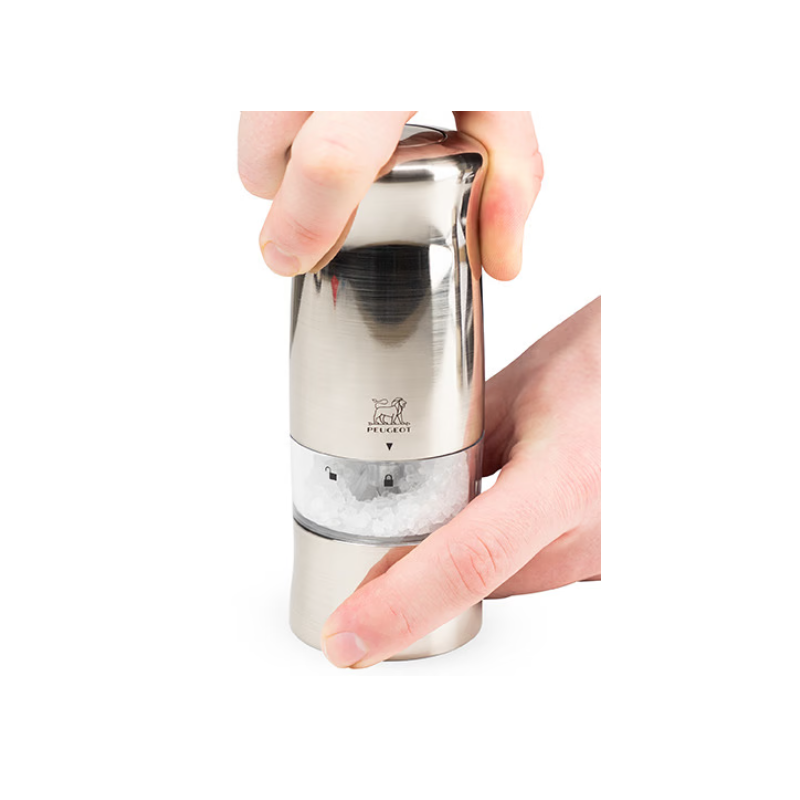 Zeli Moulin à Sel Électrique 14 cm Effet Inox Brossé Zirlion  - Peugeot