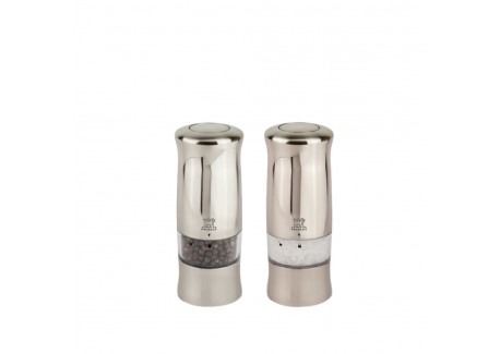 Zeli Duo Set van 2 elektrische peper- en zoutmolens 14 cm RVS Zirlion - Peugeot