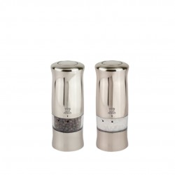 Zeli Duo Set van 2 elektrische peper- en zoutmolens 14 cm RVS Zirlion - Peugeot