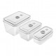 Fresh & Save Set de 3 Boites Sous-Vide En Verre Transparent S/M/L  - Zwilling