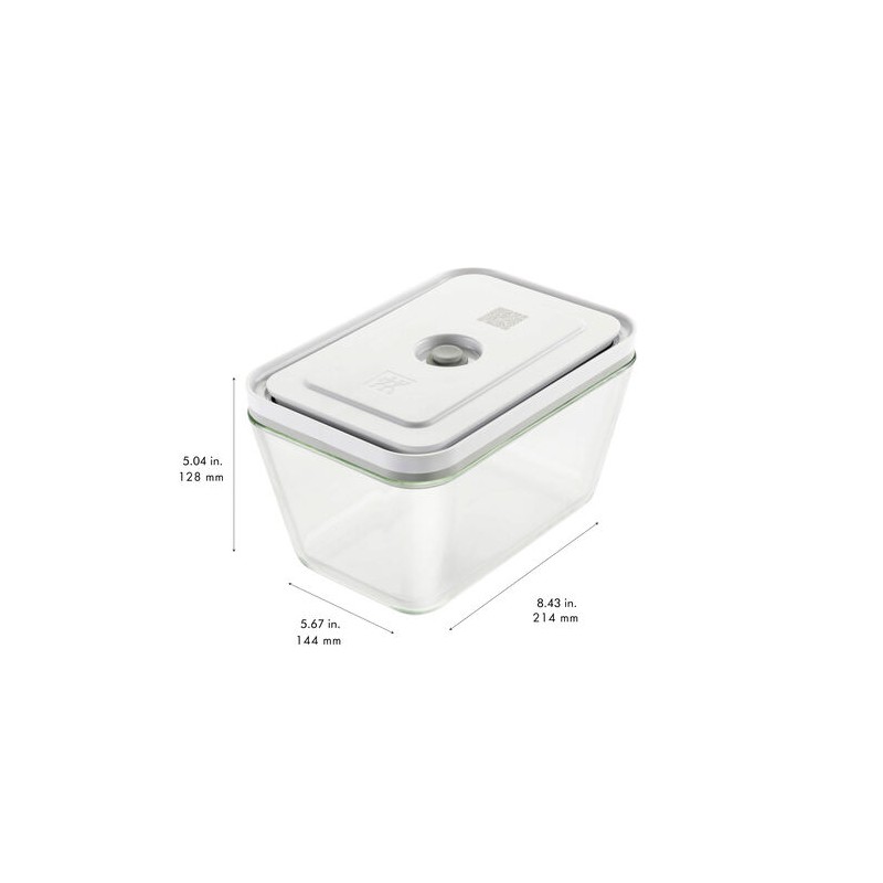 Fresh & Save Set van 3 vacuümbewaarbakken van transparant glas S/M/L  - Zwilling