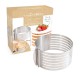 Cercle à Génoise Extensible en Inox 16 à 20 cm Hauteur 8,5 cm - Scrapcooking