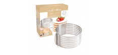 Cercle à Génoise Extensible en Inox 16 à 20 cm Hauteur 8,5 cm