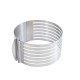 Cercle à Génoise Extensible en Inox 16 à 20 cm Hauteur 8,5 cm - Scrapcooking