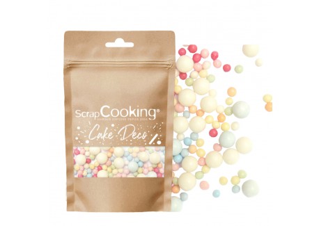 Décors Sucrés pour Gâteaux Perles Bubbles Multicolores 70 g - Scrapcooking