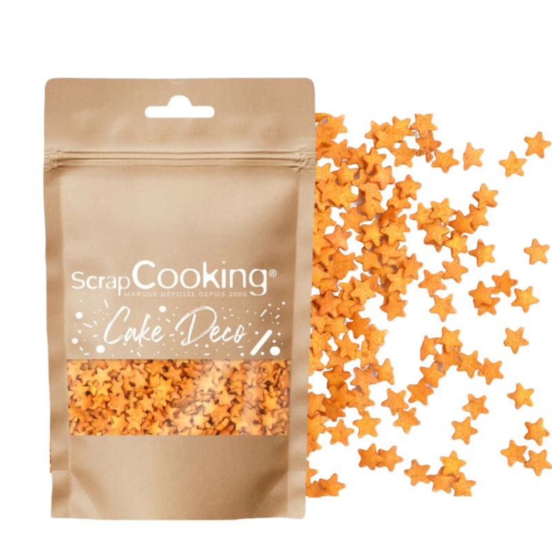 Zoete Taartdecoraties Mini Gouden Sterretjes 55 g - Scrapcooking