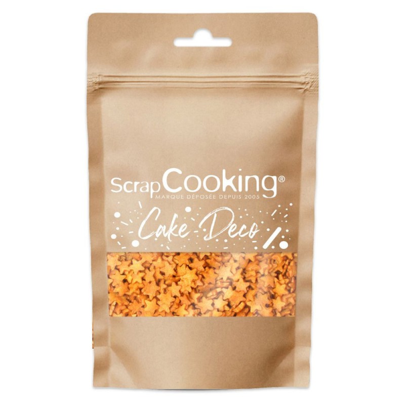 Zoete Taartdecoraties Mini Gouden Sterretjes 55 g - Scrapcooking