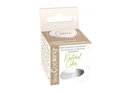 Colorant Alimentaire Naturel en Poudre Blanc Crème 10 g - Scrapcooking