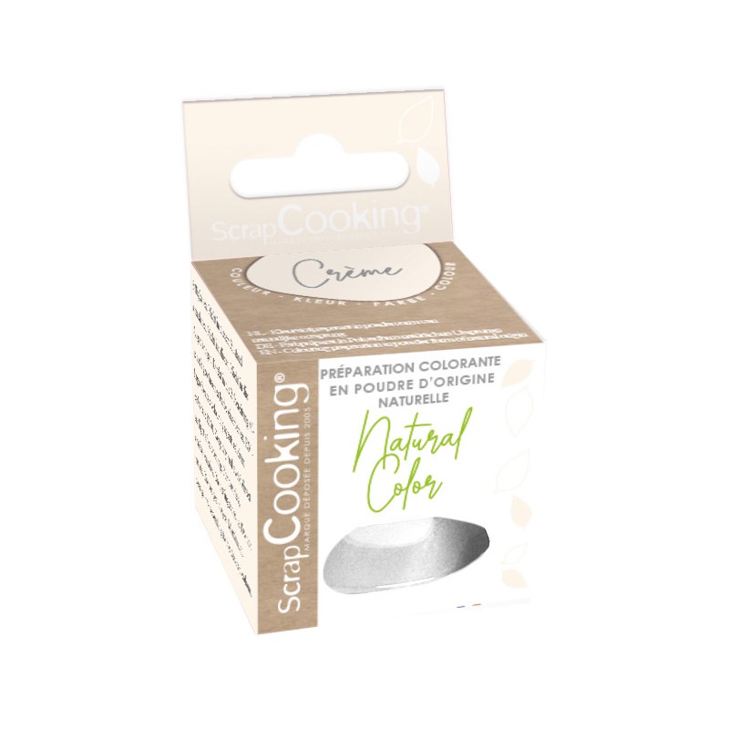 Colorant Alimentaire Naturel en Poudre Blanc Crème 10 g - Scrapcooking