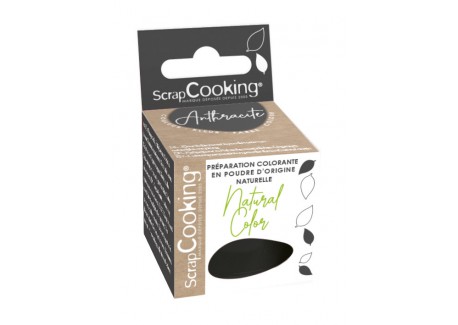 Colorant Naturel en Poudre Noir Anthracite 3 g - Scrapcooking