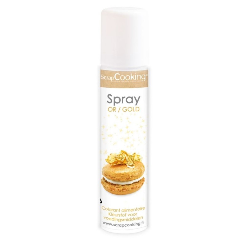 Gouden Voedingskleurstofspray voor Taarten 75 ml - Scrapcooking