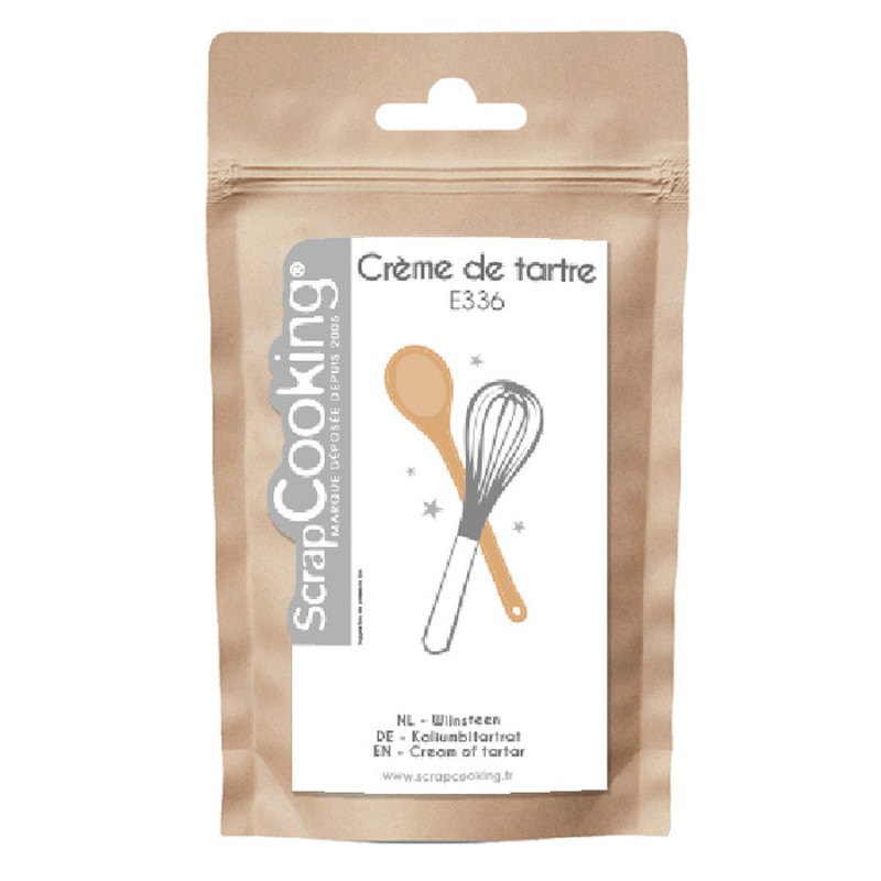 Crème de Tartre en Poudre Stabilisant naturel pour pâtisserie et confiserie 50 g - Scrapcooking