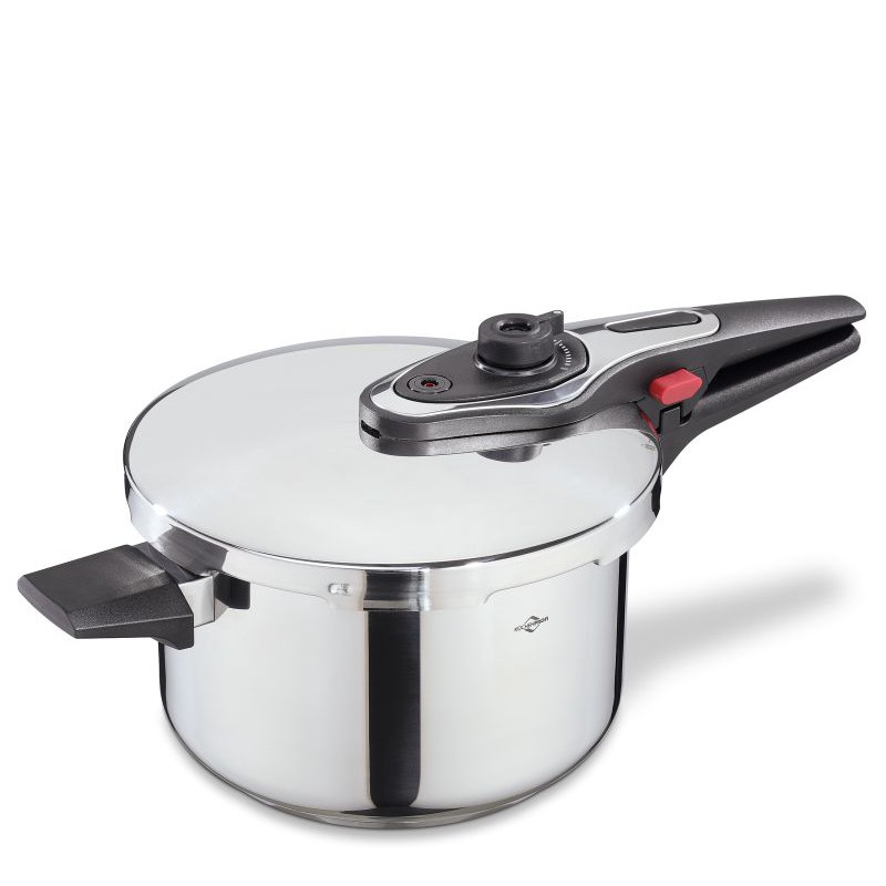 Siena Cocotte minute Inox Brillant Avec Panier Vapeur 22 cm 5L  - Kuchenprofi