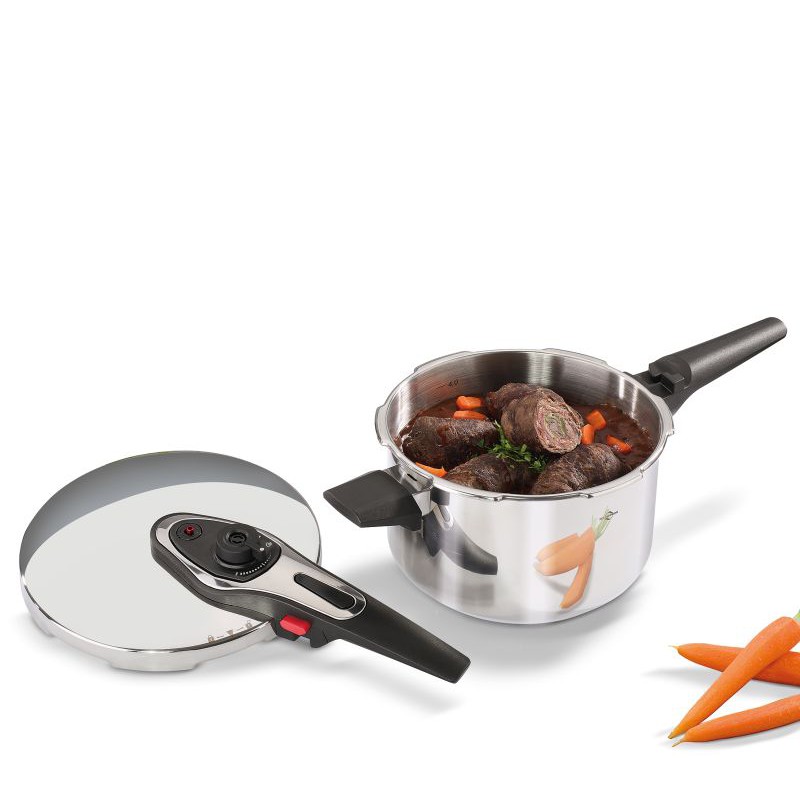 Küchenprofi SIENA Snelkookpan Glanzend RVS met Stoommandje 22 cm 5 L  - Kuchenprofi