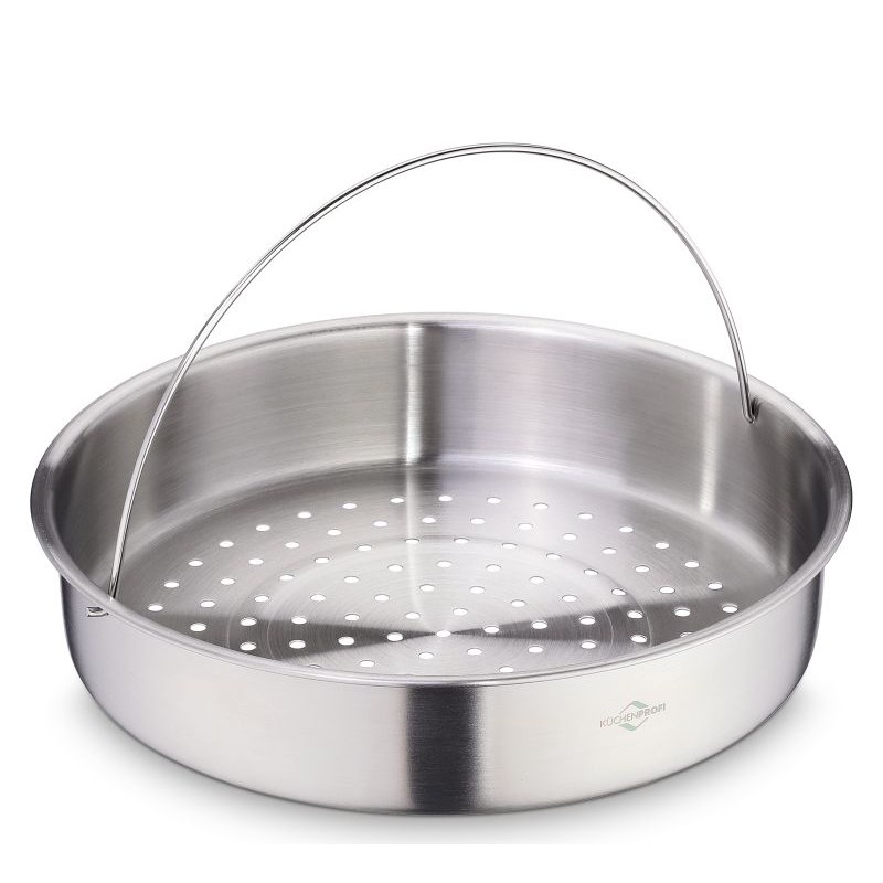 Siena Cocotte minute Inox Brillant Avec Panier Vapeur 22 cm 7L  - Kuchenprofi