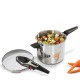 Siena Cocotte minute Inox Brillant Avec Panier Vapeur 22 cm 7L  - Kuchenprofi
