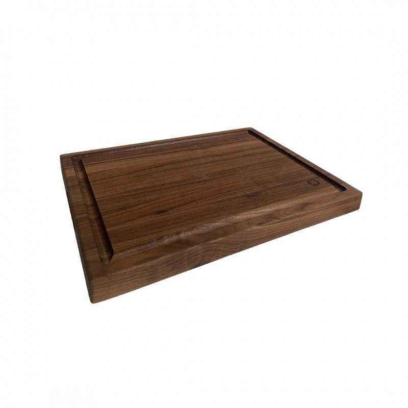Alain Planche à Découper en Bois Noyer Rectangulaire M 50x38x4 cm  - Les Planches du Chef
