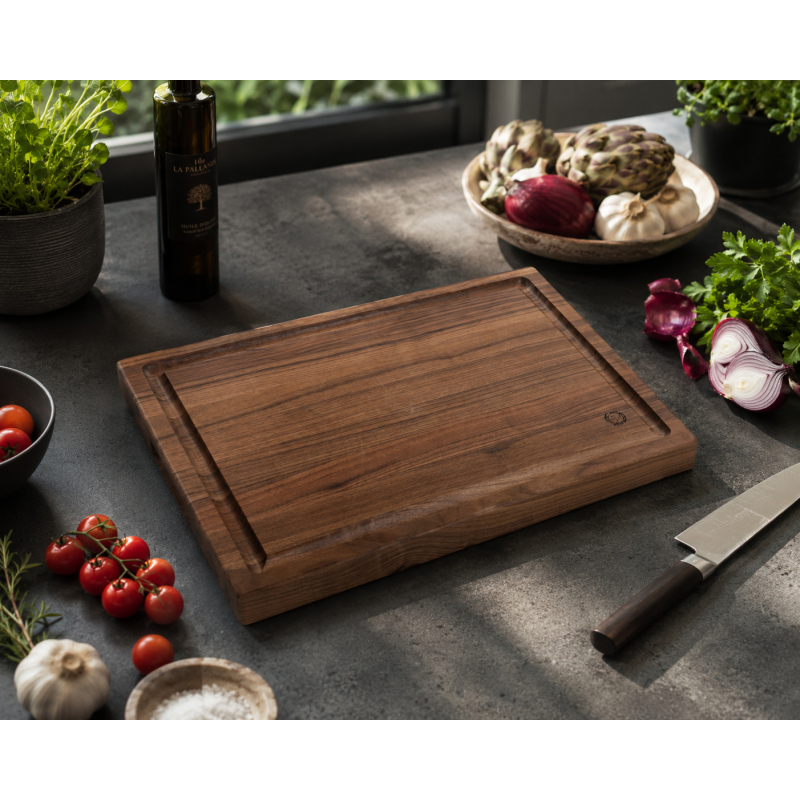 Alain Snijplank Notenenhout met Sapgeul M 50×38×4 cm - Les Planches du Chef