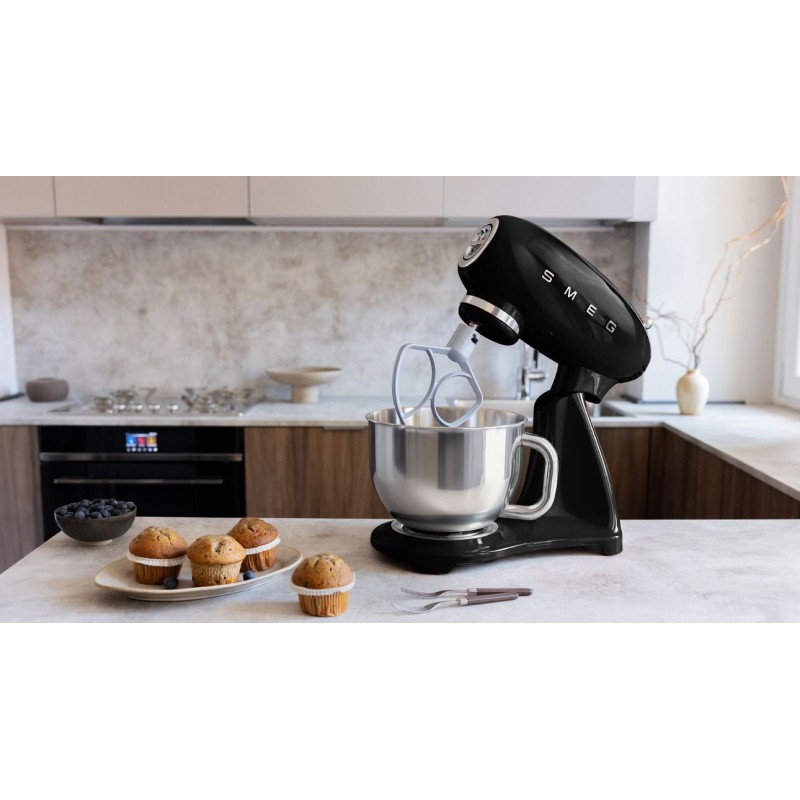 Robot Patissier Sur Socle 4,8 L Noir SMF05BLEU  - Smeg
