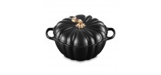 Gietijzeren Cocotte Pompoen 3,7 L Zwart Matte Gold (24 cm)
