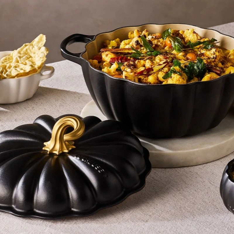 Cocotte Fonte Citrouille 3,7 L Noir Mat Gold (24 cm)  - Le Creuset