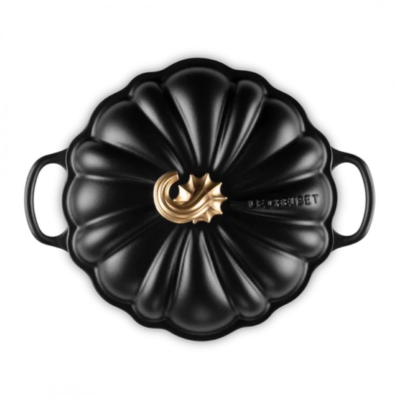 Cocotte Fonte Citrouille 3,7 L Noir Mat Gold (24 cm)  - Le Creuset