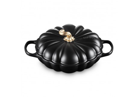 Cocotte Faitout Fonte Citrouille 2,5 L Noir Mat Gold (28 cm)  - Le Creuset