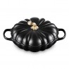 Cocotte Faitout Fonte Citrouille 2,5 L Noir Mat Gold (28 cm) 