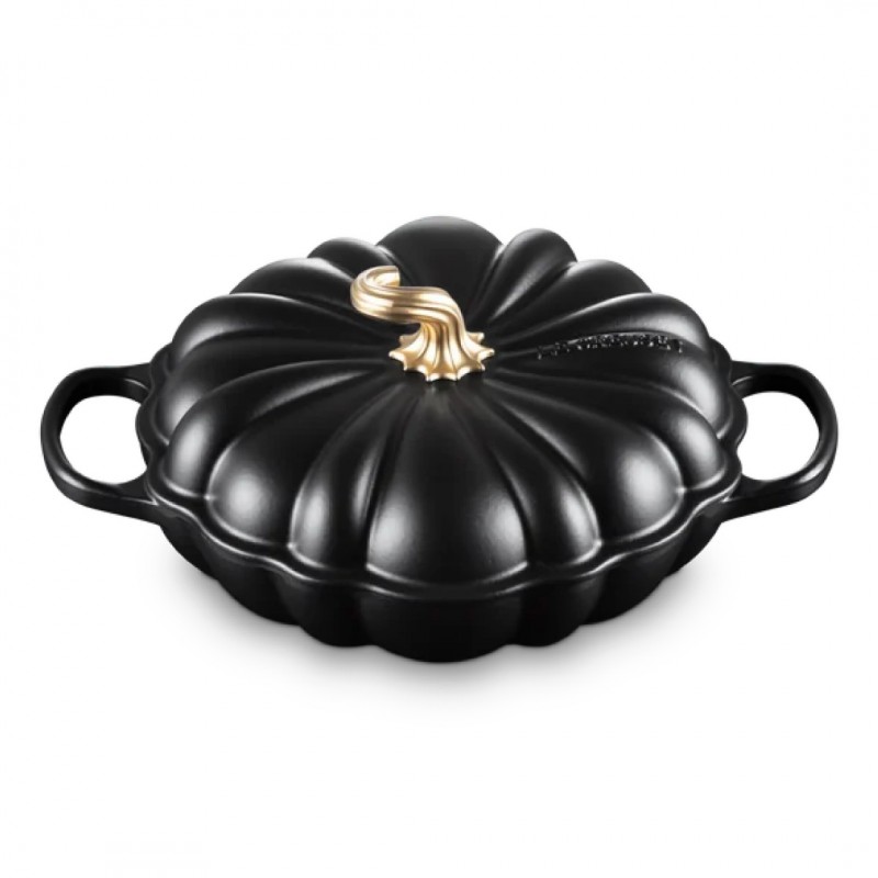 Cocotte Faitout Fonte Citrouille 2,5 L Noir Mat Gold (28 cm)  - Le Creuset
