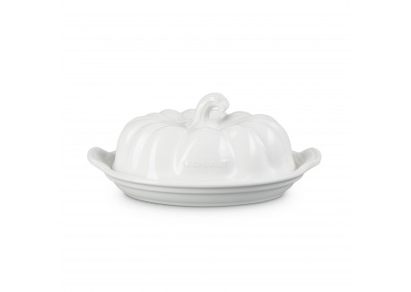 Beurrier Céramique Citrouille Blanc 21 cm  - Le Creuset
