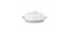 Beurrier Céramique Citrouille Blanc 21 cm 