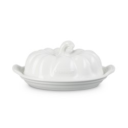 Beurrier Céramique Citrouille Blanc 21 cm  - Le Creuset