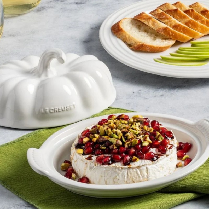 Beurrier Céramique Citrouille Blanc 21 cm  - Le Creuset