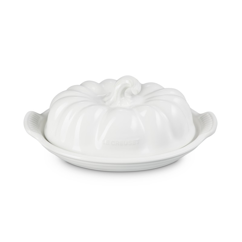 Beurrier Céramique Citrouille Blanc 21 cm  - Le Creuset