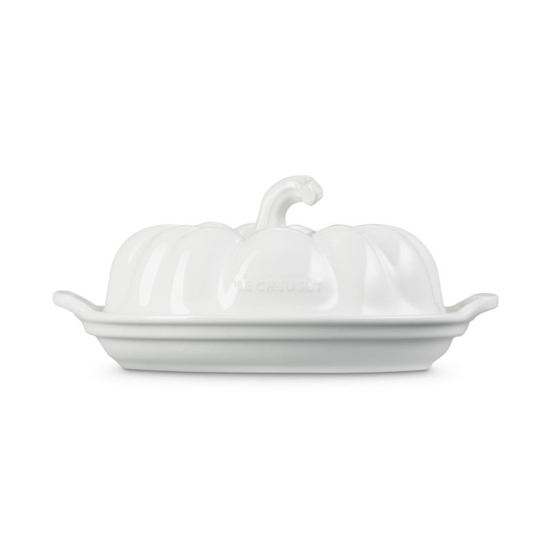 Beurrier Céramique Citrouille Blanc 21 cm  - Le Creuset
