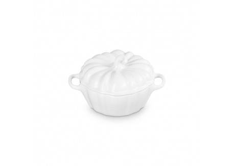 Mini Cocotte Céramique Citrouille 35 cl Blanche  - Le Creuset