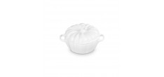 Mini Cocotte Céramique Citrouille 35 cl Blanche 
