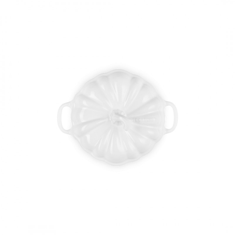 Mini Cocotte Céramique Citrouille 35 cl Blanche  - Le Creuset