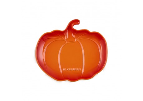 Plat de Service Citrouille en Céramique Émaillé Orange Volcanique 25 cm  - Le Creuset