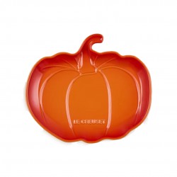 Plat de Service Citrouille en Céramique Émaillé Orange Volcanique 25 cm  - Le Creuset