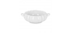 Soupiere Citrouille en Céramique Émaillée Blanc 3L (32cm) 