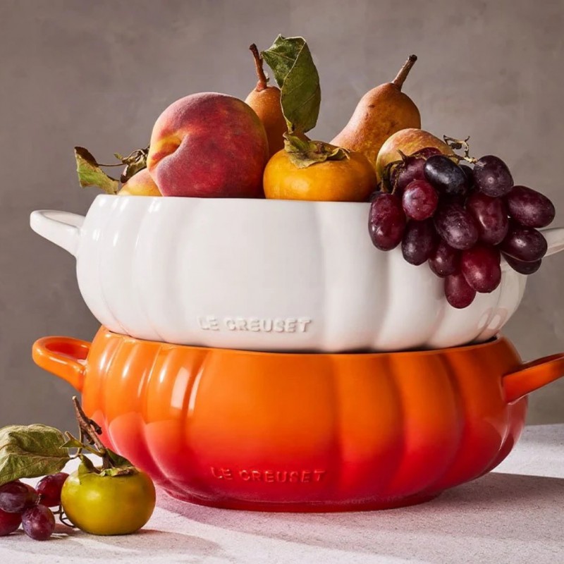 Soupiere Citrouille en Céramique Émaillée Blanc 3L (32cm)  - Le Creuset