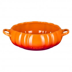 Soupière Citrouille en Céramique Émaillée Orange Volcanique 3L (16cm) 