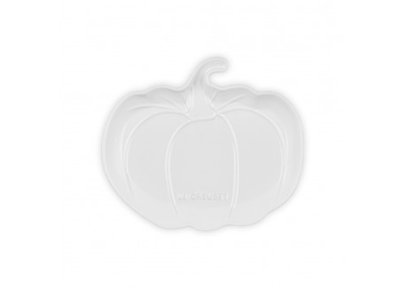 Plat de Service Citrouille en Céramique Émaillé Blanc 25 cm  - Le Creuset