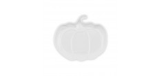 Plat de Service Citrouille en Céramique Émaillé Blanc 25 cm 